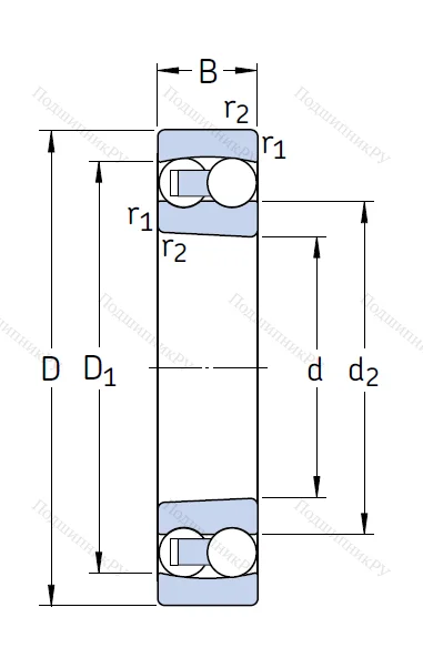 Двухрядный шариковый подшипник