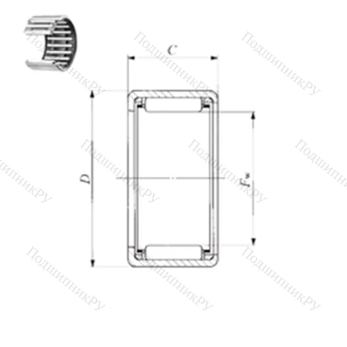 Подшипник игольчатый радиальный BA 1210 Z