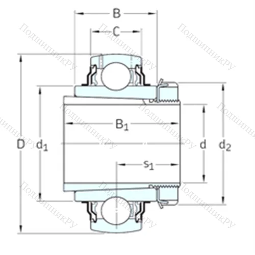 Подшипник шариковый радиальный YSA 210-2FK+HS 2310 от производителя  SKF