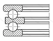 Модификация подшипника 6-38208Б размер 30/40x68x36