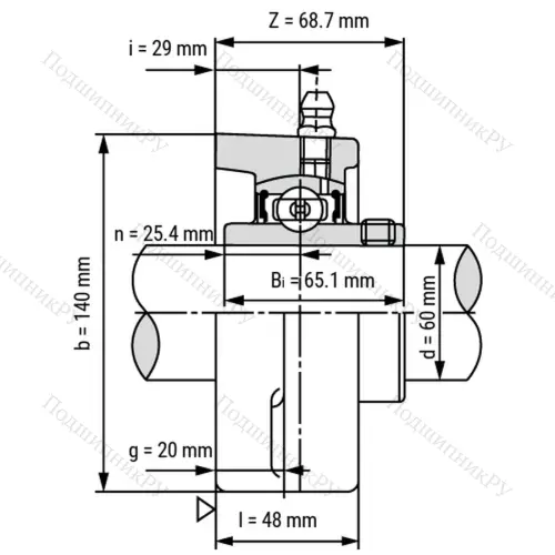 Подшипниковый узел UCFL 212 - Вал: 60 мм