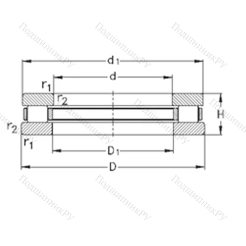 Подшипник роликовый упорный 81214-TVPB