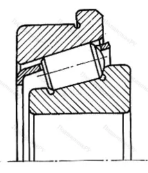 Подшипник  67617 (32317R) размер 85x180x63,5