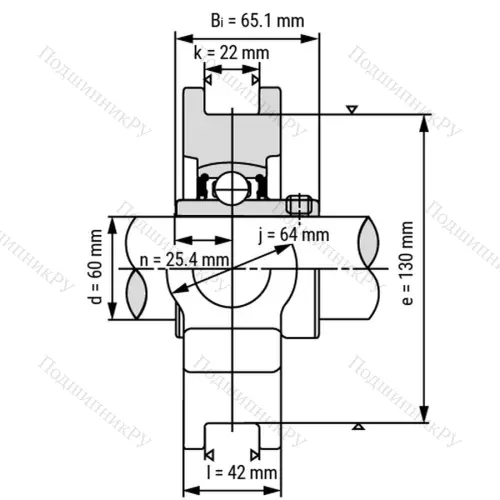 Подшипниковый узел UCT 322 - Вал: 110 мм от производителя  LPZ