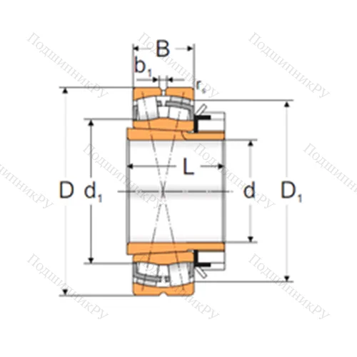 Подшипник роликовый радиальный самоцентрирующийся 22224 KW 33+H 3124