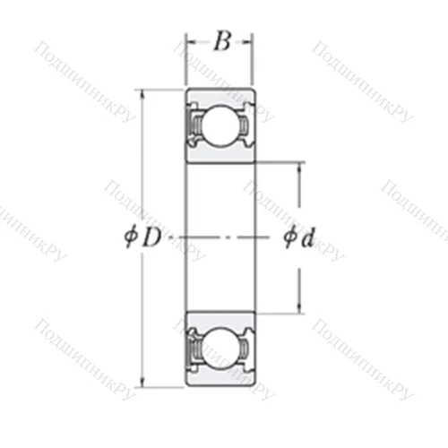Подшипник шариковый радиальный LJ 1.1/8-RS