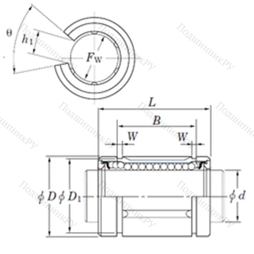 Подшипник шариковый линейный SDM 13OP