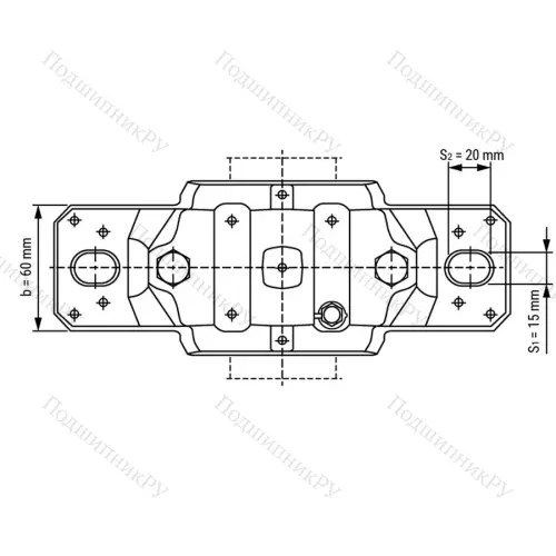 Разборный корпус опорного блока SNL 509 / Вал 40мм