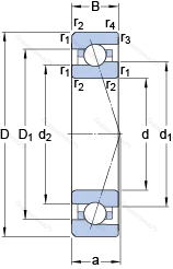 Подшипник 7000 ACE/P 4A