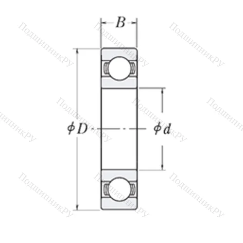 Подшипник шариковый радиальный MJ 1.7/8