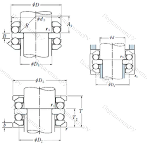 Подшипник шариковый упорный 54228XU от производителя  NSK