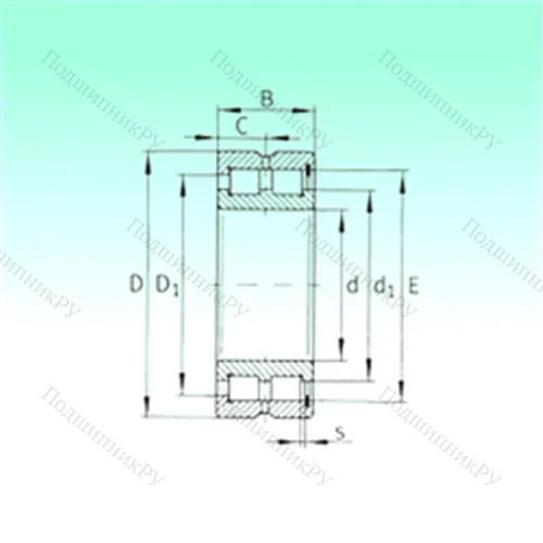 Подшипник роликовый радиальный SL 185012 от производителя  NBS