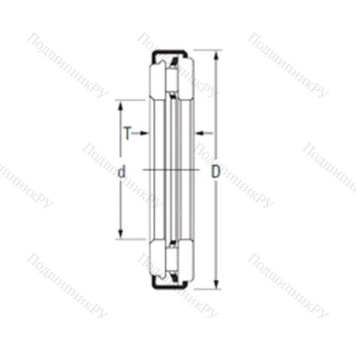 Подшипник игольчатый упорный AXZ 6 17 30,4