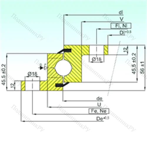 Подшипник шариковый опорно-поворотный NBL.20.1094.200-1PPN