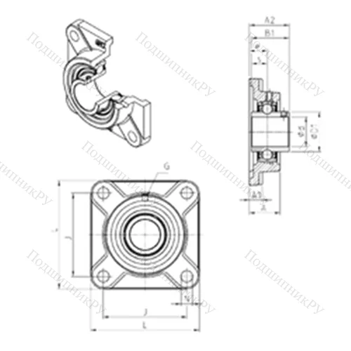 Подшипниковый узел шариковый радиальный UCF 315