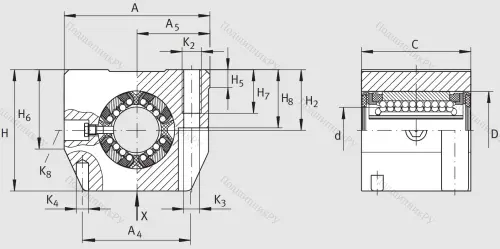 Подшипниковый узел  KGSNG 25-PP-AS в Калуге