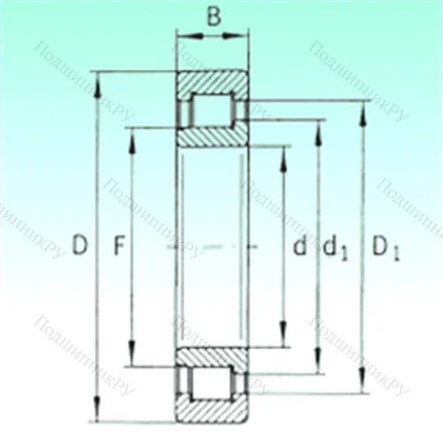 Подшипник роликовый радиальный SL 192313 от производителя  NBS