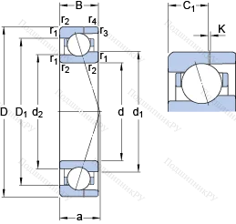 Подшипник 71900 CE/P 4AH