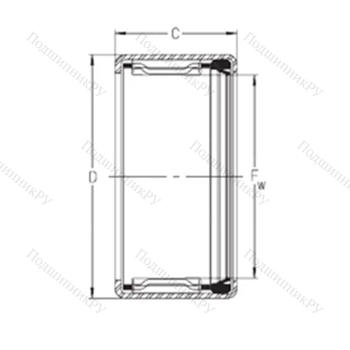 Подшипник игольчатый радиальный SCH 1613P