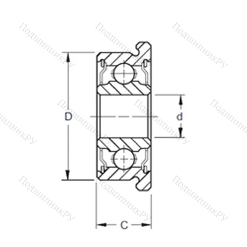 Подшипник шариковый радиальный SF 699-2RS