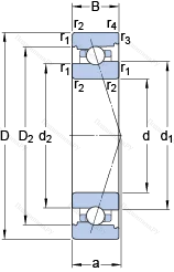 Подшипник 71916 ACB/P 4A