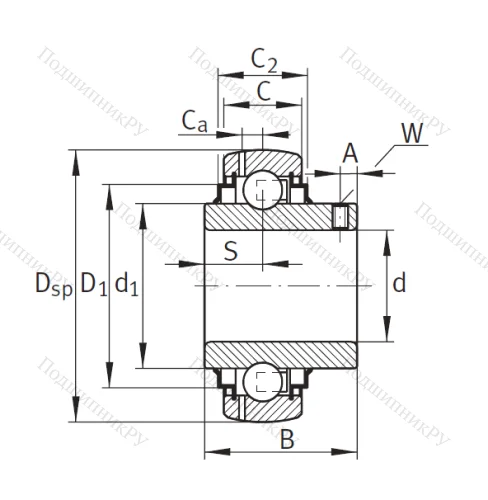 Закрепляемый подшипник GYE 30-XL-KRR-B