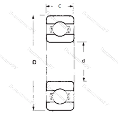 Подшипник шариковый радиальный 1623