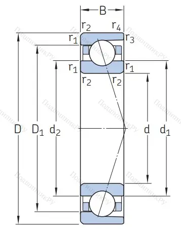 Сверхточный подшипник 708 CDGA/P 4A от производителя  SKF