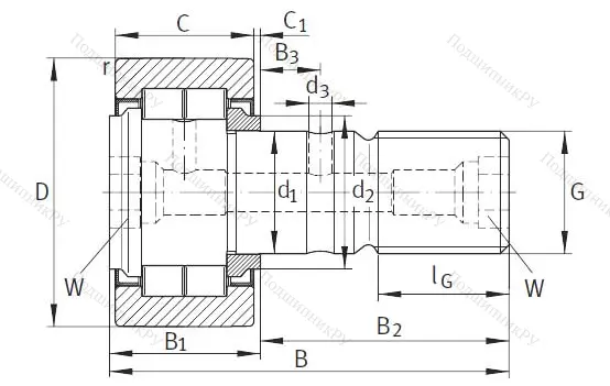 Подшипник NUKR 80 A