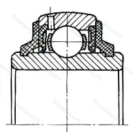 Модификация подшипника 890208С17 размер 40x80x21/39 от производителя  ГПЗ-8