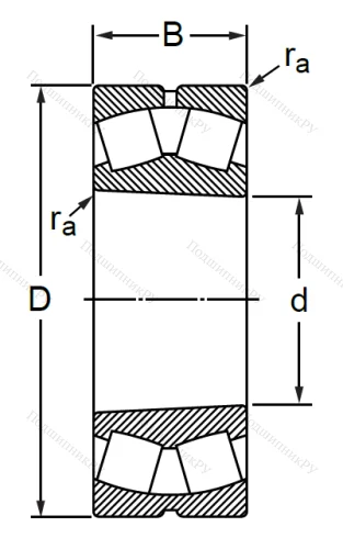 Сферический роликовый подшипник с конической посадкой на вал 113614 Н (22314 KMBW 33) в Калуге