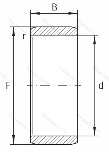 Игольчатый подшипник внутреннее кольцо IR 50x55x35 XL от производителя  INA