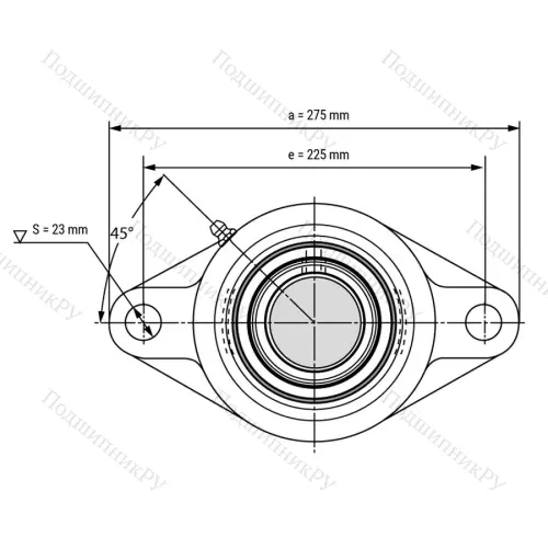 Подшипниковый узел UCFL 215 - Вал: 75 мм