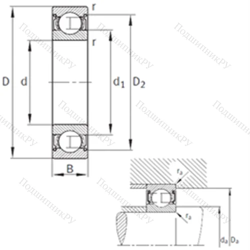 Подшипник шариковый радиальный F-568368