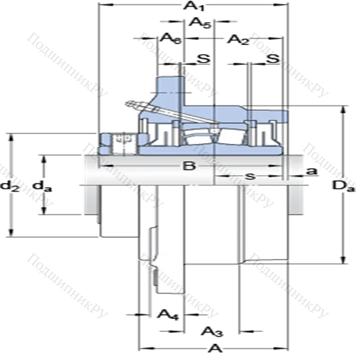 Фланцевые роликоподшипниковые узлы (стопорное кольцо и втулка, для дюймовых валов) FYRP 1 15/16-18