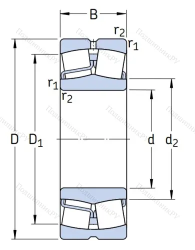 Сферический роликовый подшипник 22320 E от производителя  SKF