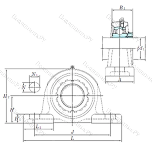 Подшипниковый узел шариковый радиальный UKP 316