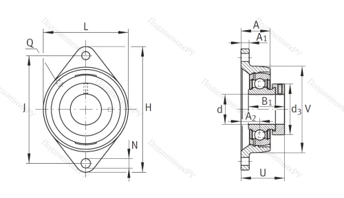 Подшипниковый узел PCFT 25 XL в Калуге