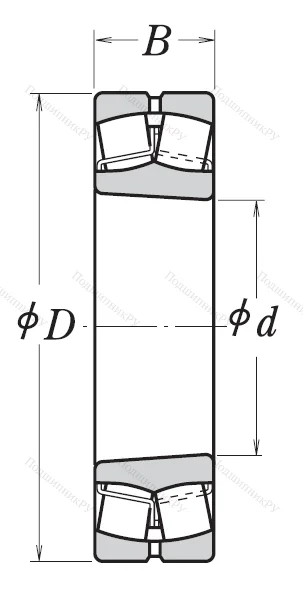 Сферический роликовый подшипник с конической посадкой на вал