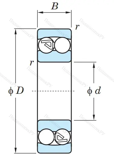 Двухрядный шариковый подшипник