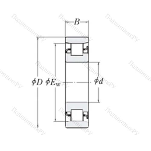 Подшипник роликовый радиальный LRJ 4