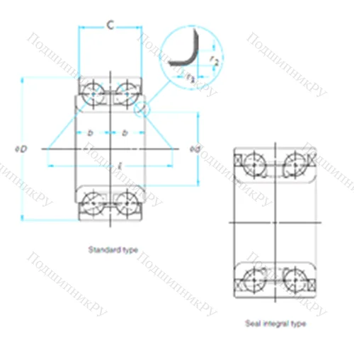 Подшипник шариковый радиально-упорный SA 0056