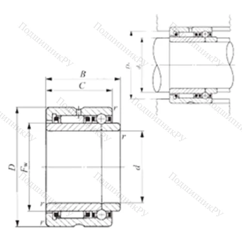 Подшипник комбинированный NATB 5905