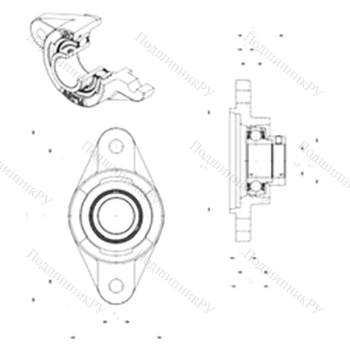 Подшипниковый узел шариковый радиальный ESFLZ 206