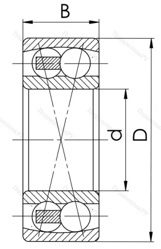 Двухрядный шариковый подшипник 1616 (2316) в Калуге
