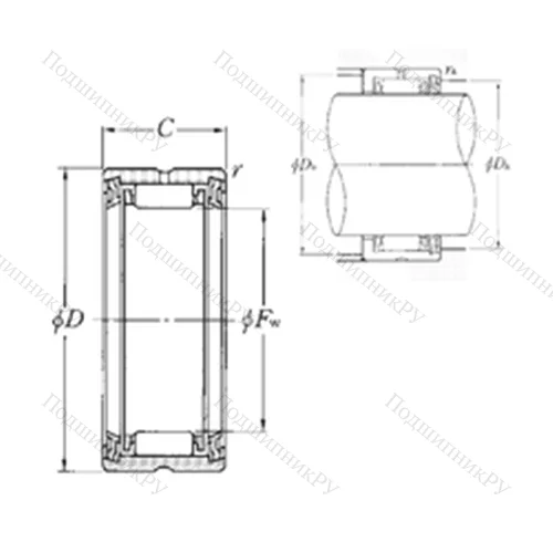 Подшипник игольчатый радиальный RNA 4903LL