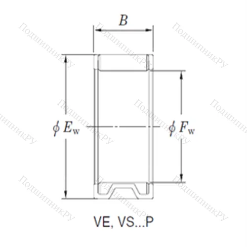 Подшипник игольчатый радиальный VE 121710B 1