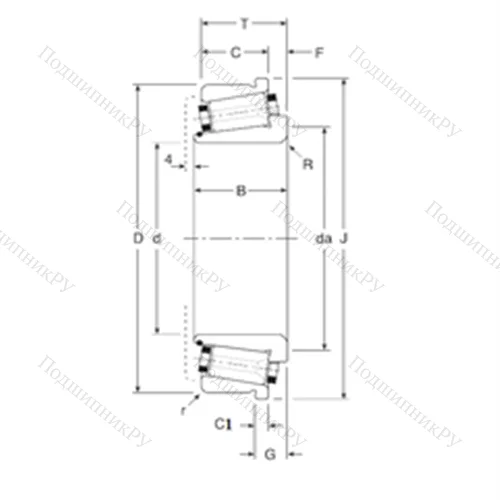Подшипник роликовый радиально-упорный 126084X/126136XC