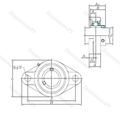 Подшипниковый узел шариковый радиальный UCFL 202-10