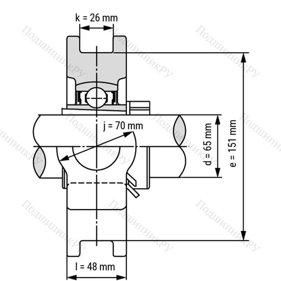Подшипниковый узел UKT 215+H 2315 - Вал: 65 мм
